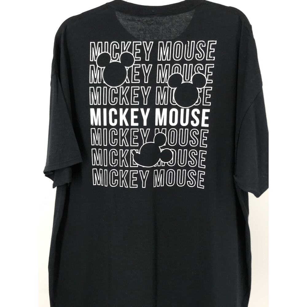 Disney Mickey Mouse Black White Graphic Short Sleeve T-Shirt XL - Picture 5 of 6